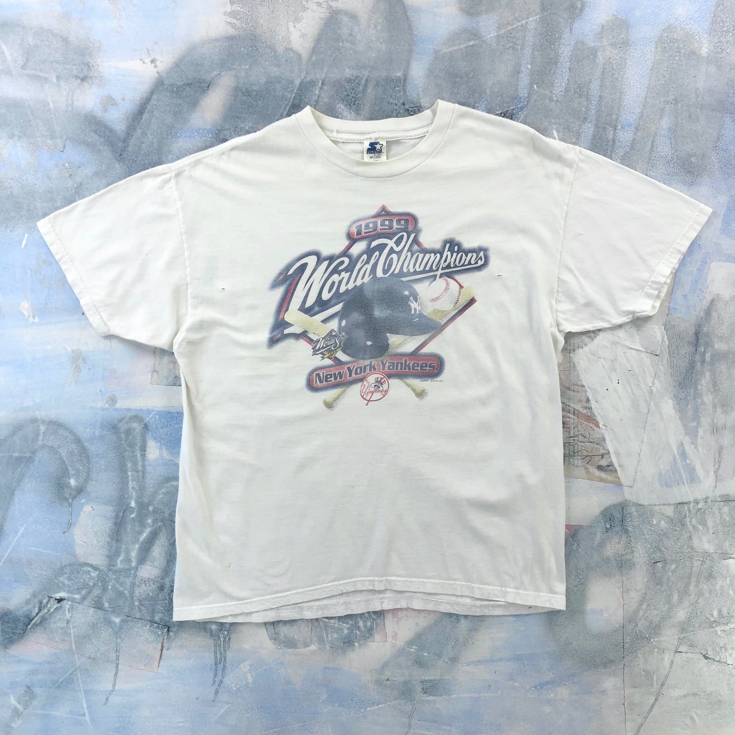 Vintage 90s Starter MLB 1999 World Champions New York Yankees T Shirt L