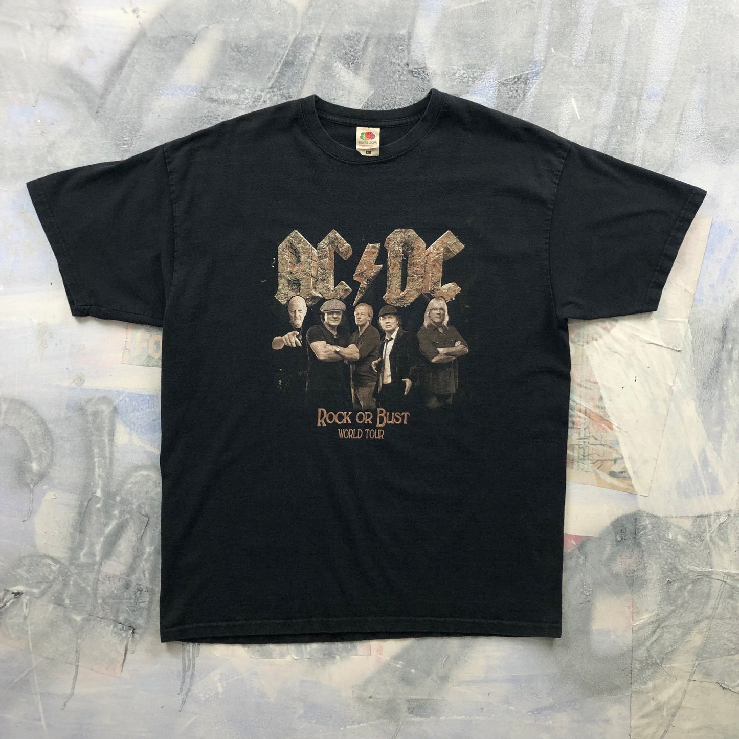 Vintage ACDC 2015 Rock Or Bust World Tour T Shirt XL