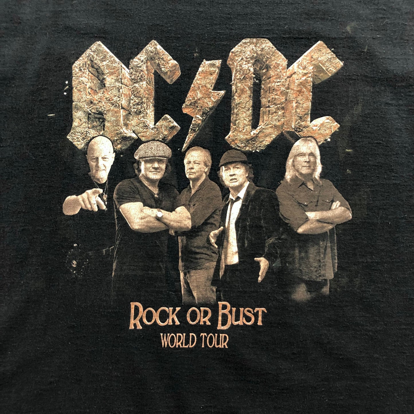 Vintage ACDC 2015 Rock Or Bust World Tour T Shirt XL