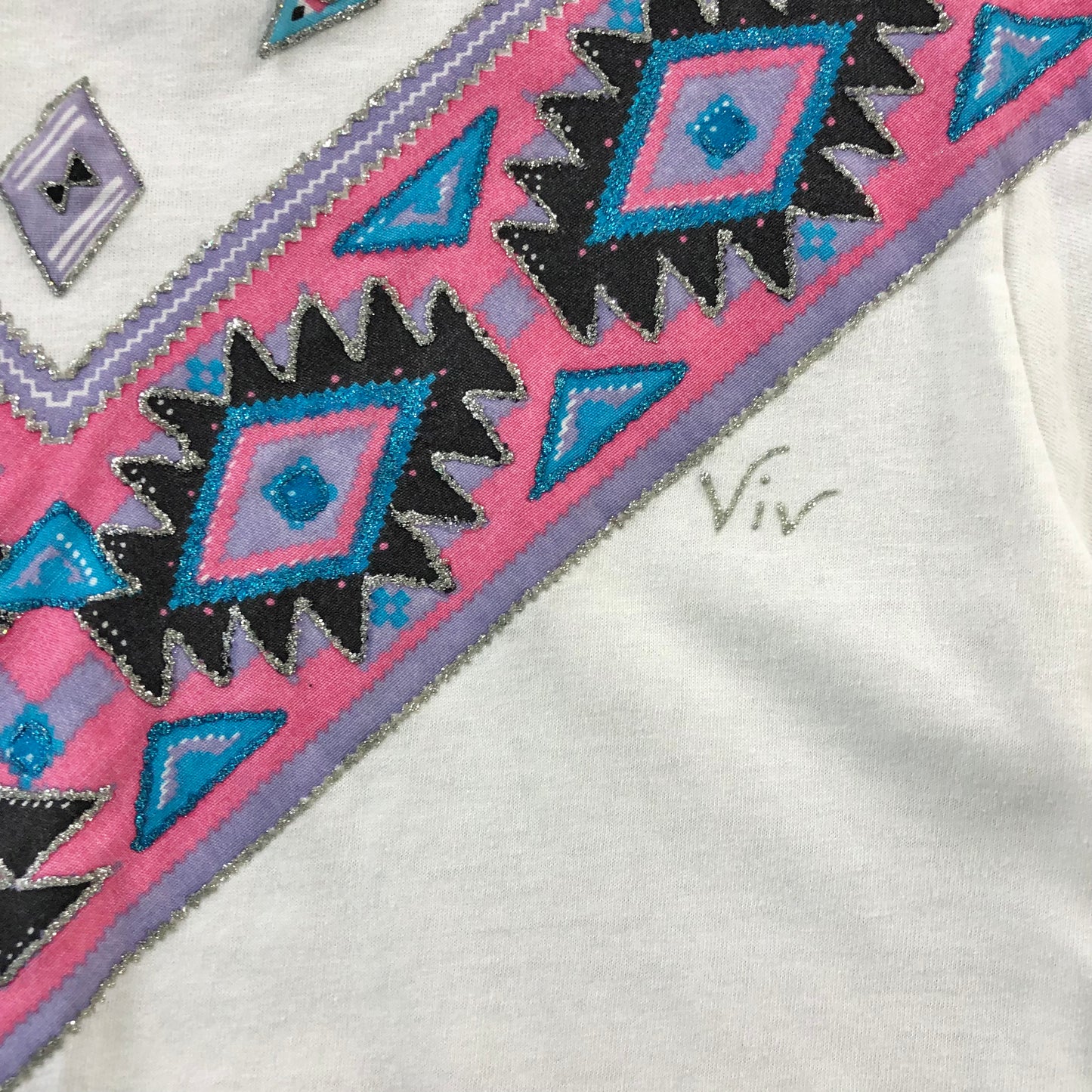 Vintage 90s USA Western Aztec Style T Shirt M