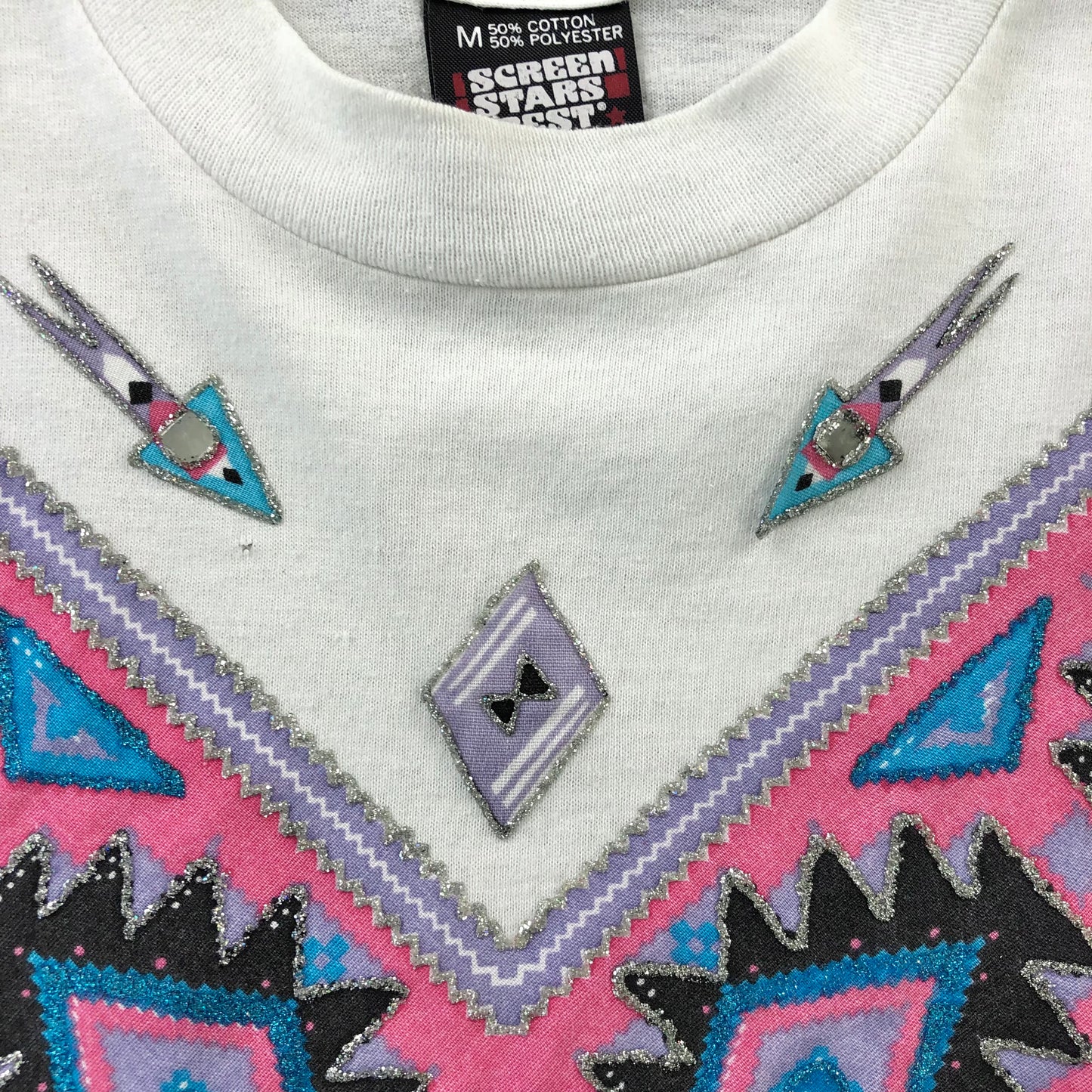 Vintage 90s USA Western Aztec Style T Shirt M