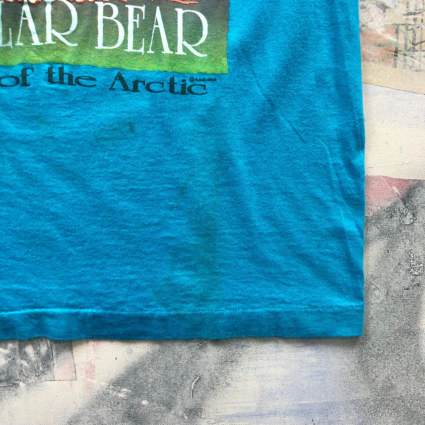 Vintage USA Alaska The Last Frontier Polar Bear T Shirt L