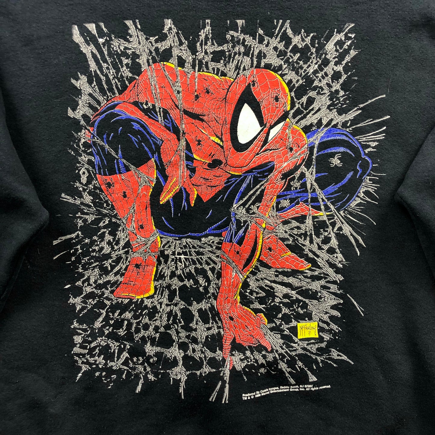 Vintage 90s USA Spiderman By Todd McFarlane Marvel Crewneck Sweatshirt L
