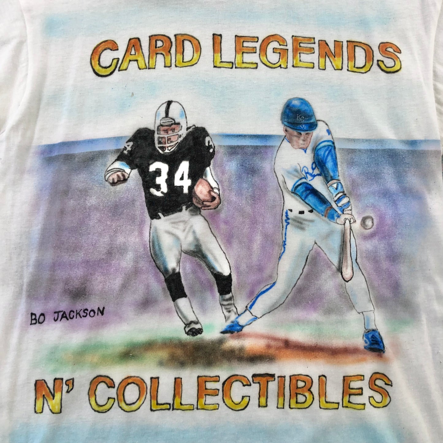 Vintage 90s Bo Jackson Card Legends N´Collectibles T Shirt XL