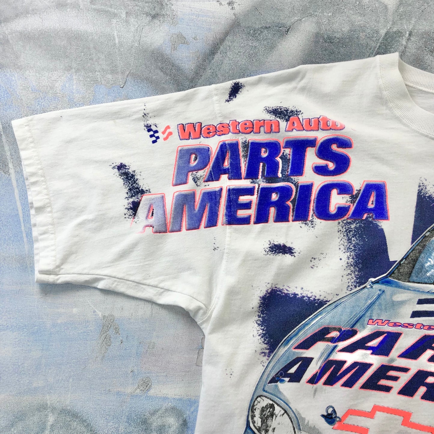 Vintage 90s USA Darrel Waltrip Nascar 25th Anniversary AOP T Shirt XXL