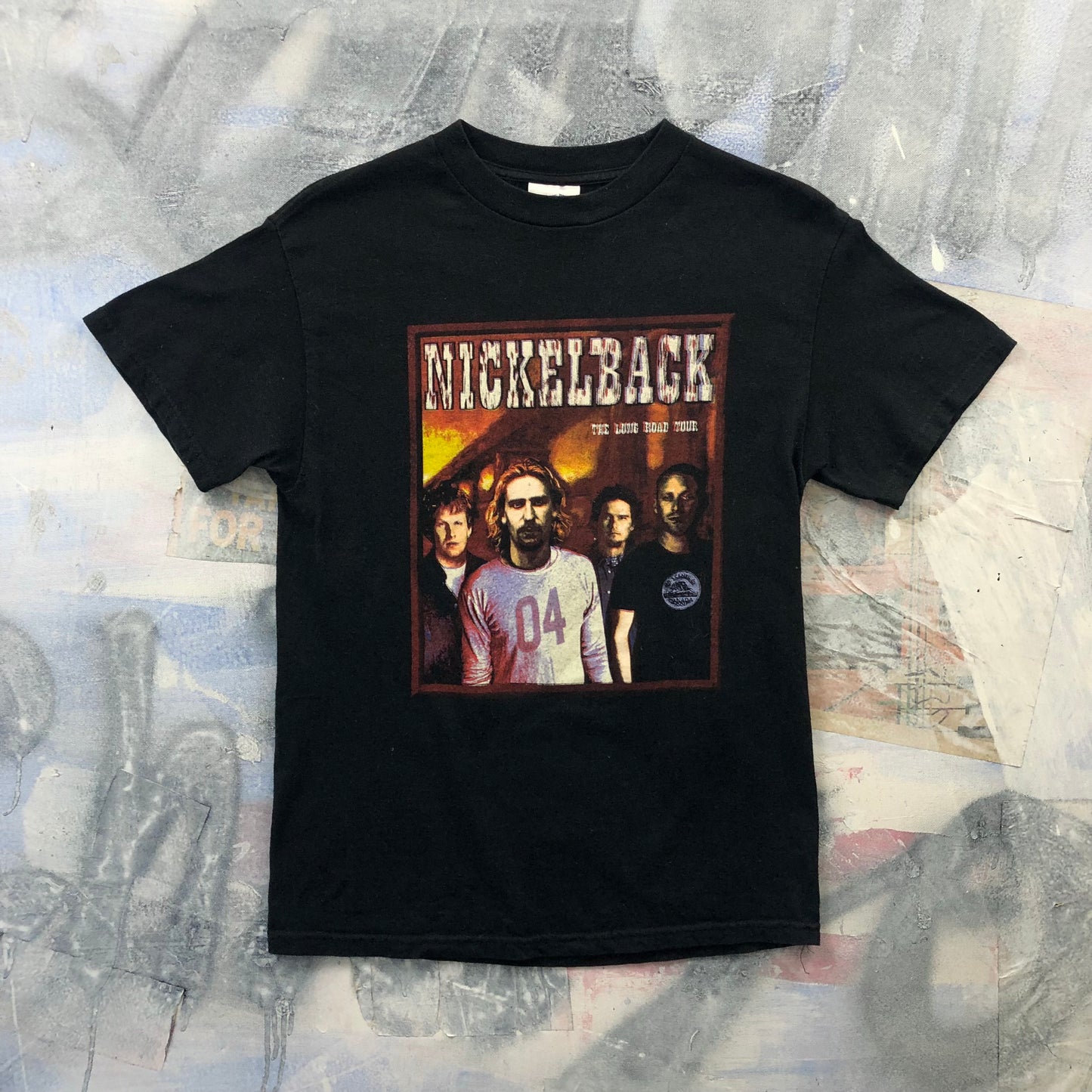 Vintage Nickelback 2004 Canadian Long Road Tour T Shirt M