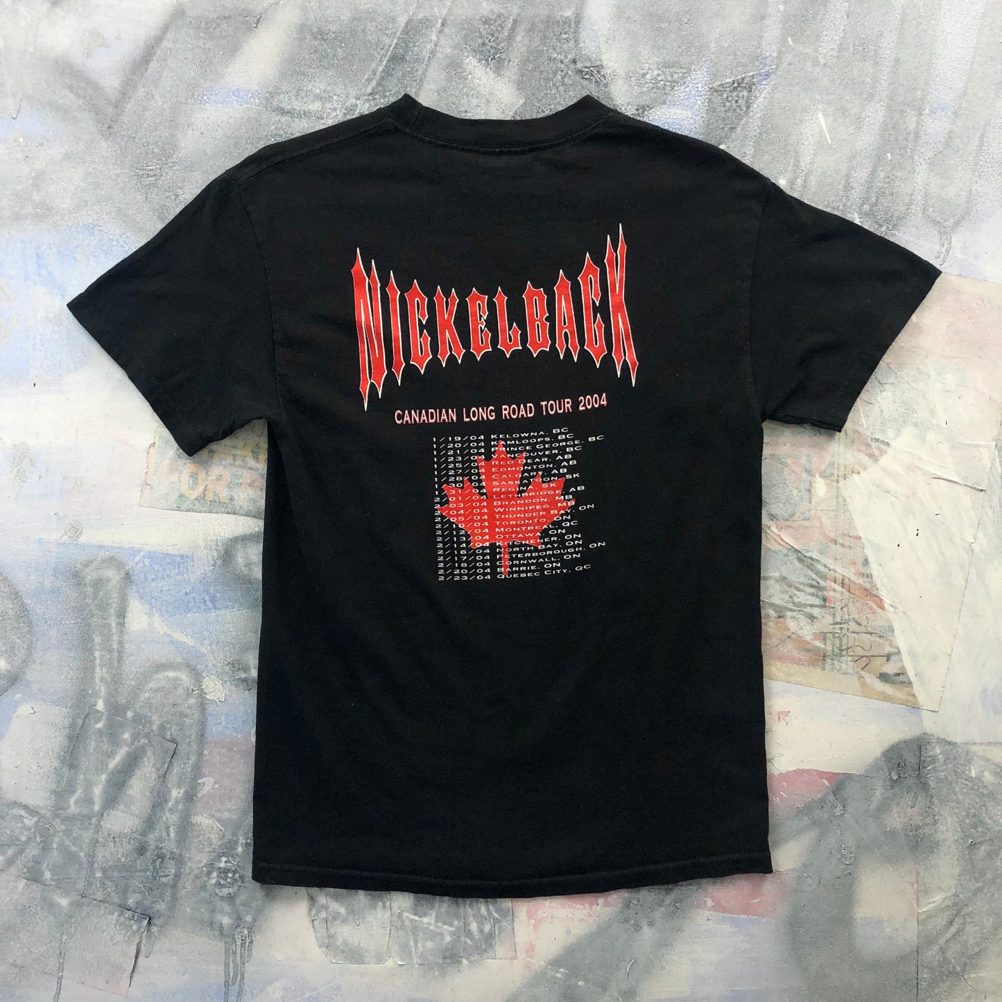 Vintage Nickelback 2004 Canadian Long Road Tour T Shirt M