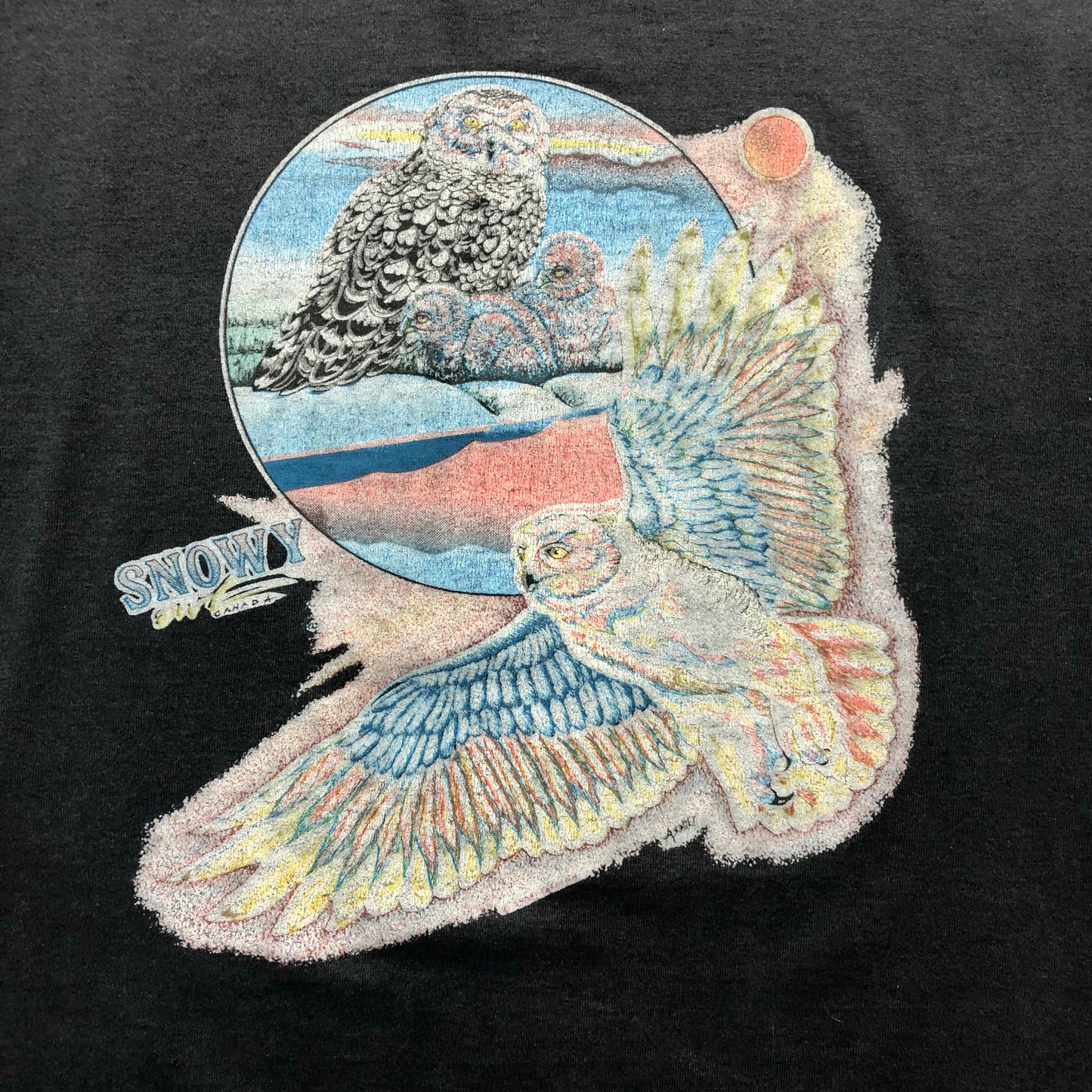 Vintage USA Snowy Owls T Shirt L