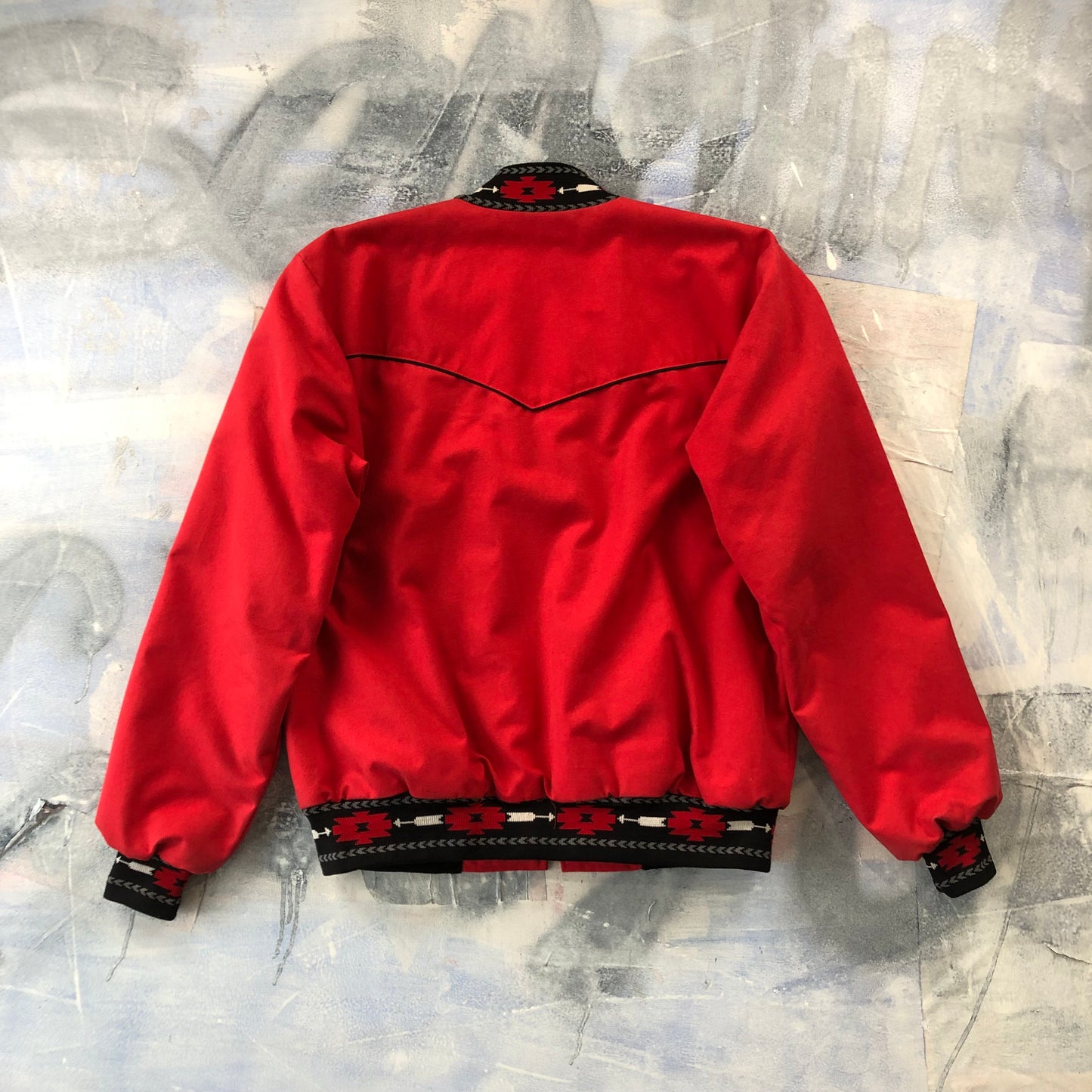 Saddlesmith Outfitters By Action Aztec Canvas Bomber Zip Jacket M