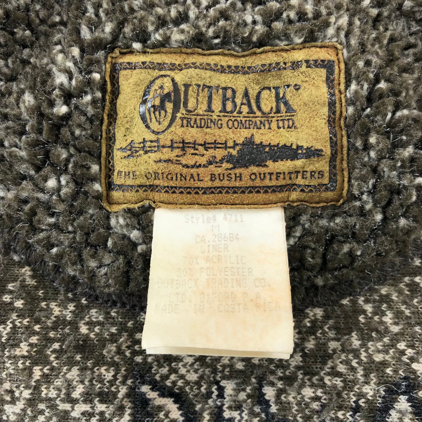 Vintage Outback Horses Full zip Fleece Sweatshirt L