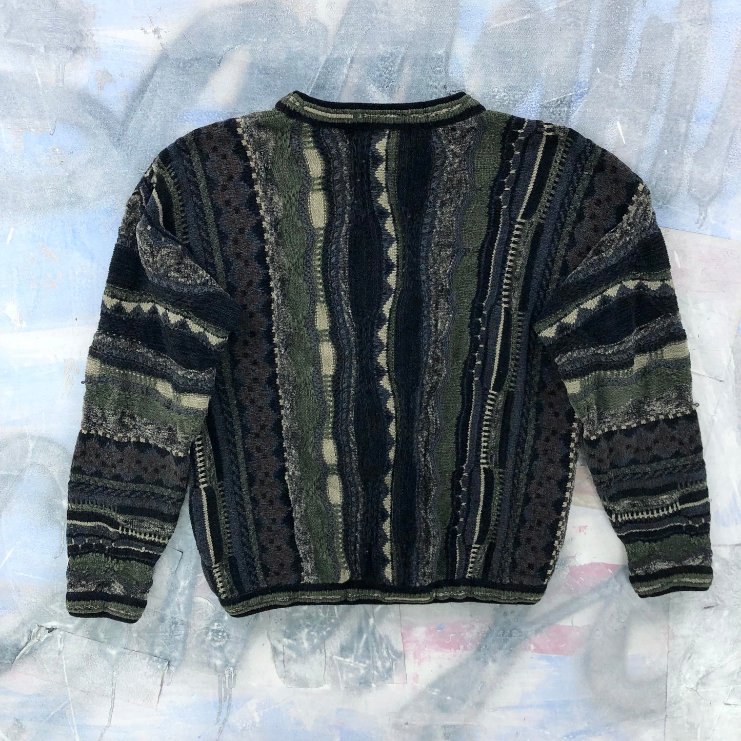 Vintage Tundra Coogi Style Knit Crewneck Sweater L