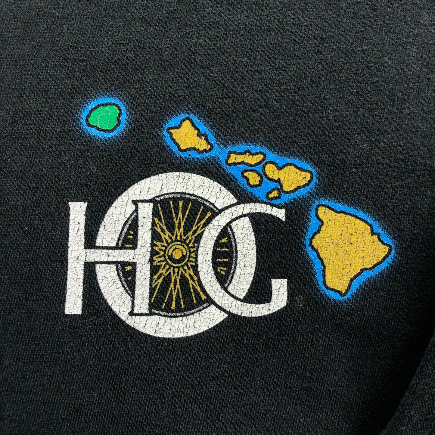 Vintage Harley Davidson Motorcycles HOG Kauai Hawaii Long Sleeve T Shirt L