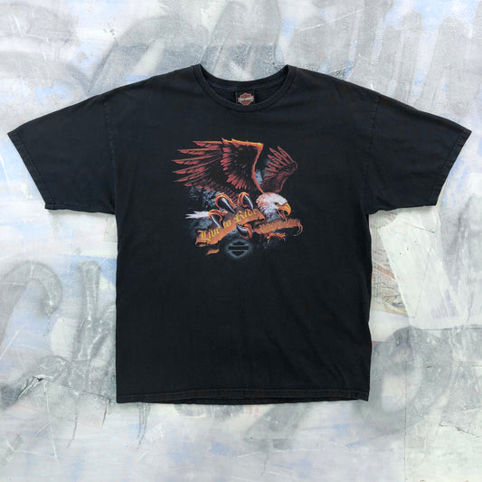 Vintage Harley Davidson Motorcycles Flying Eagle Victoria BC Canada T Shirt XL