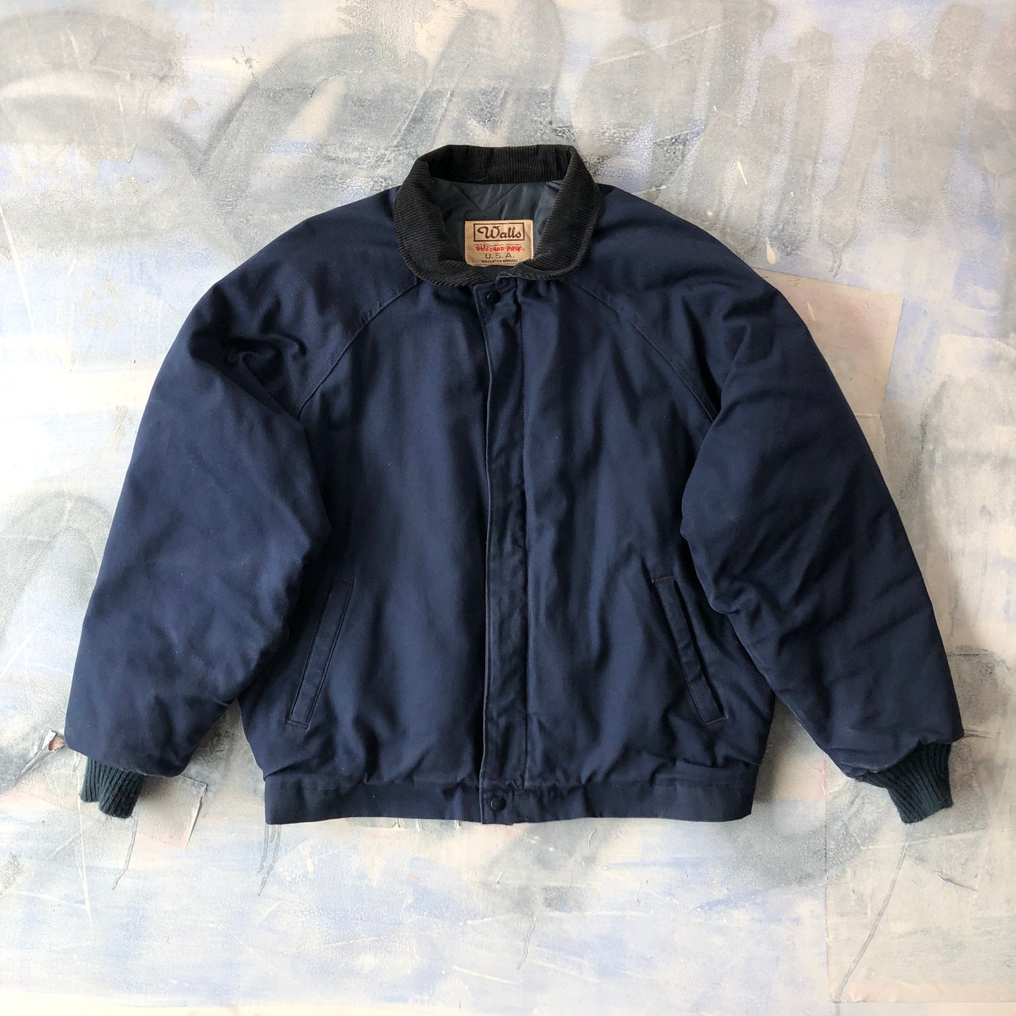 Walls Blizzard Pruf Retro Insulated Canvas Bomber Zip Jacket XL
