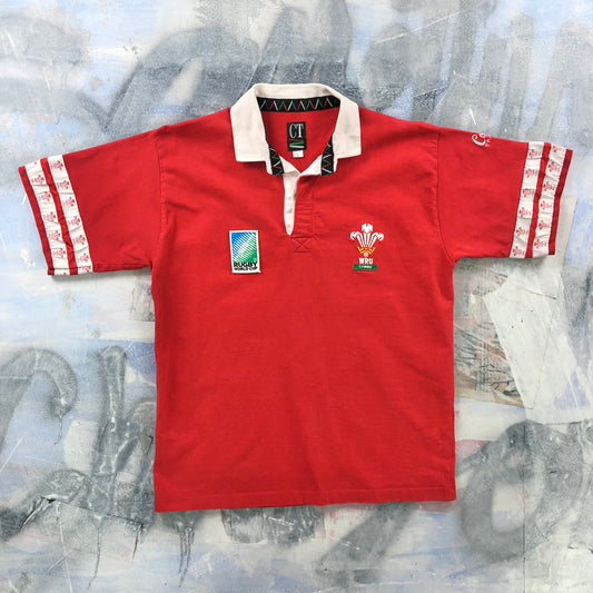 Vintage 90s Wales World Cup Rugby Union Polo Shirt L