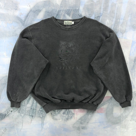 Vintage Wolf Tofino B.C Crewneck Sweatshirt XL