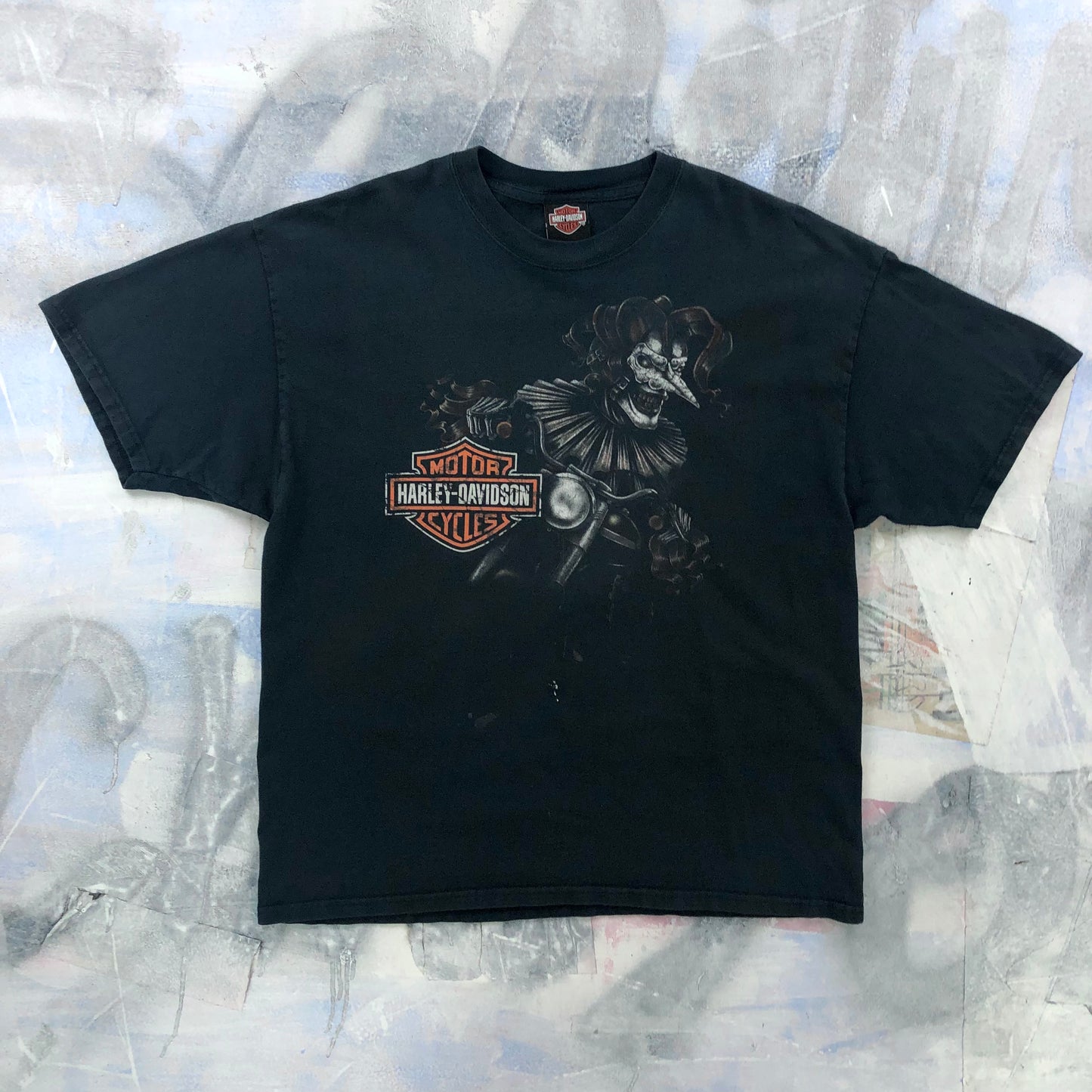 Vintage Harley Davidson Motorcycles Joker Rider Kelowna B.C Canada T Shirt XL