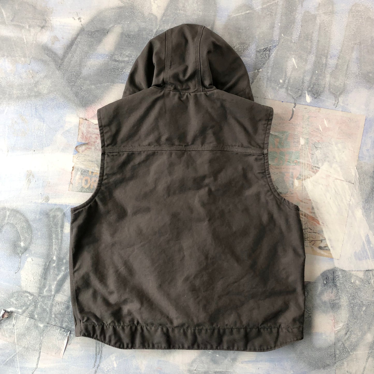 Carhartt Insulated Workwear Hooded Vest Zip Jacket L