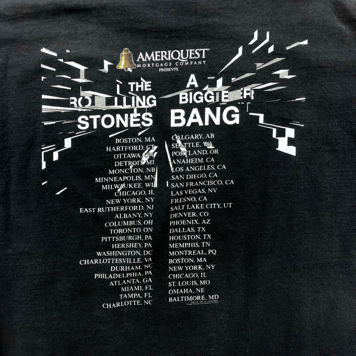 Vintage The Rolling Stones A Bigger Bang Tour T Shirt XL