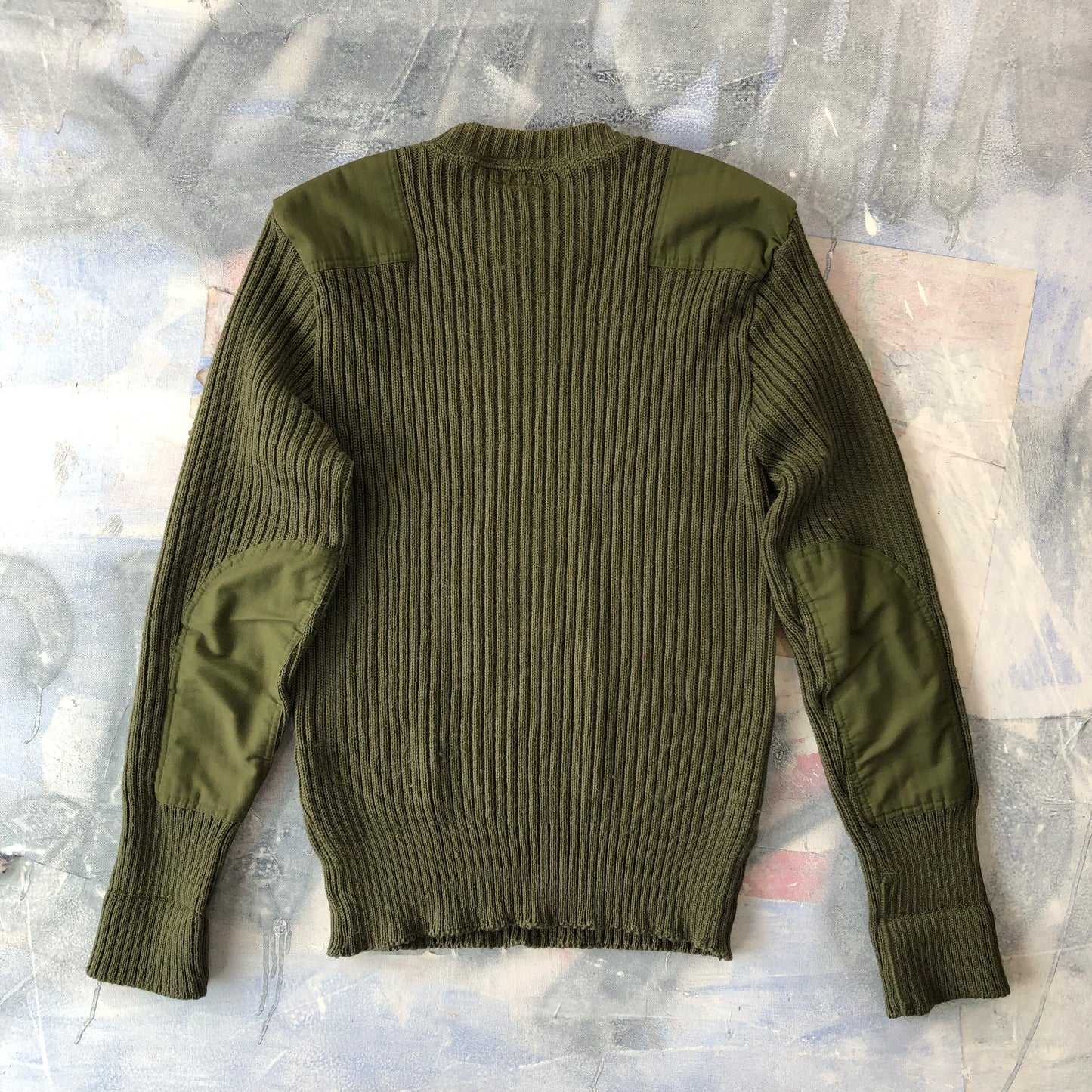 L.L Bean Freeport Maine Retro Military Wool Sweater L