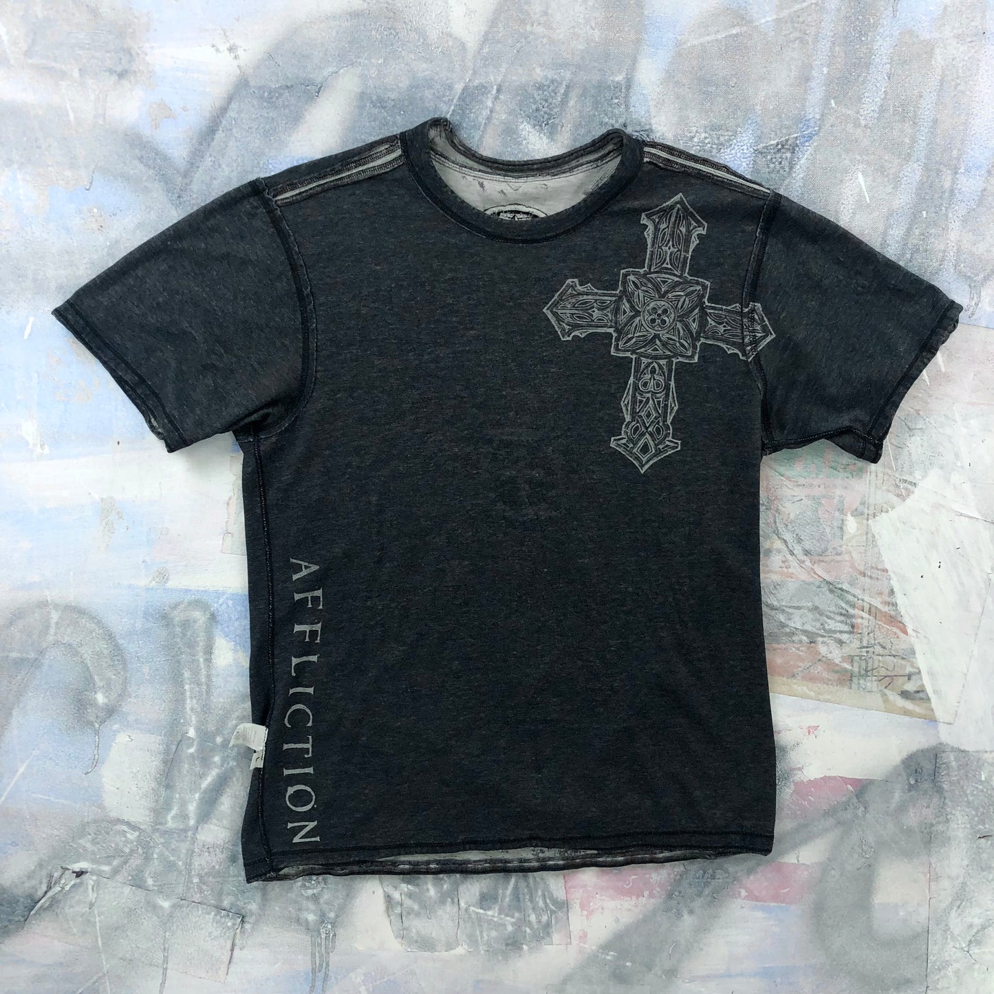 Vintage Y2K USA Affliction Live Fast T Shirt L