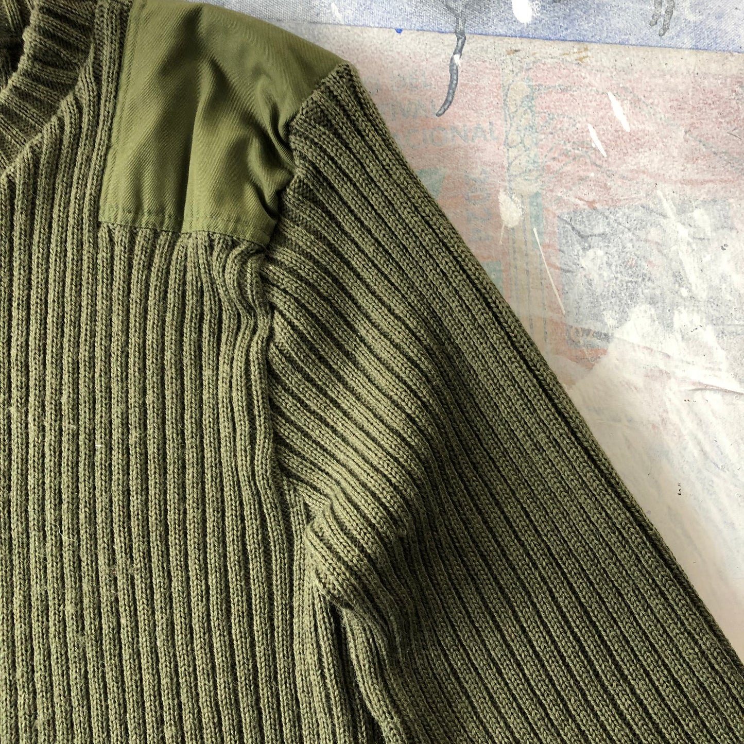 L.L Bean Freeport Maine Retro Military Wool Sweater L