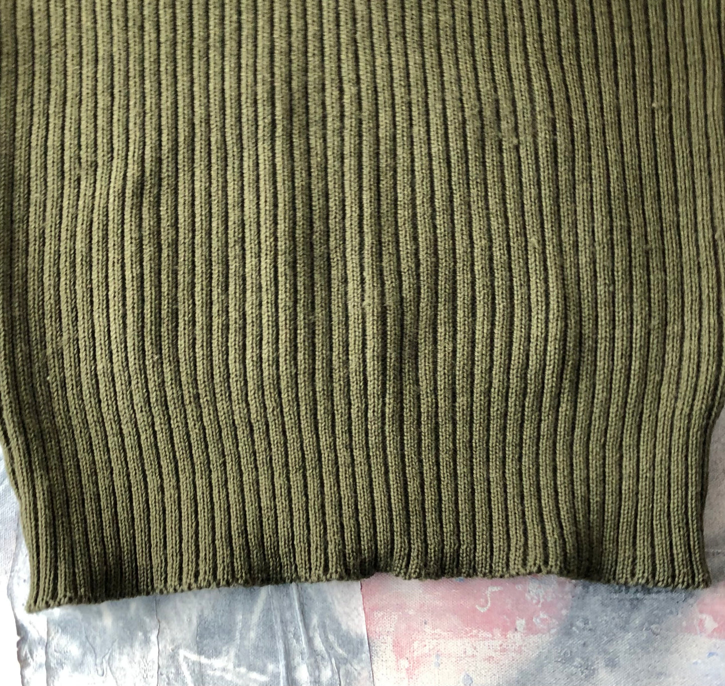 L.L Bean Freeport Maine Retro Military Wool Sweater L