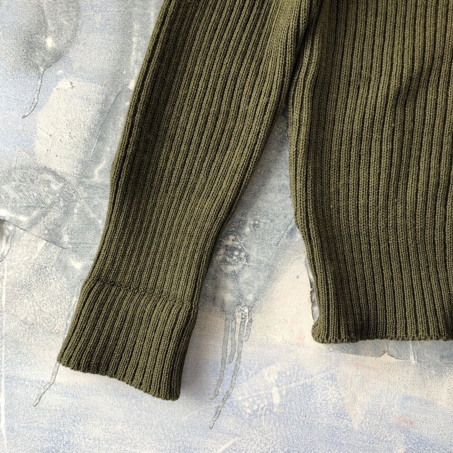 L.L Bean Freeport Maine Retro Military Wool Sweater L