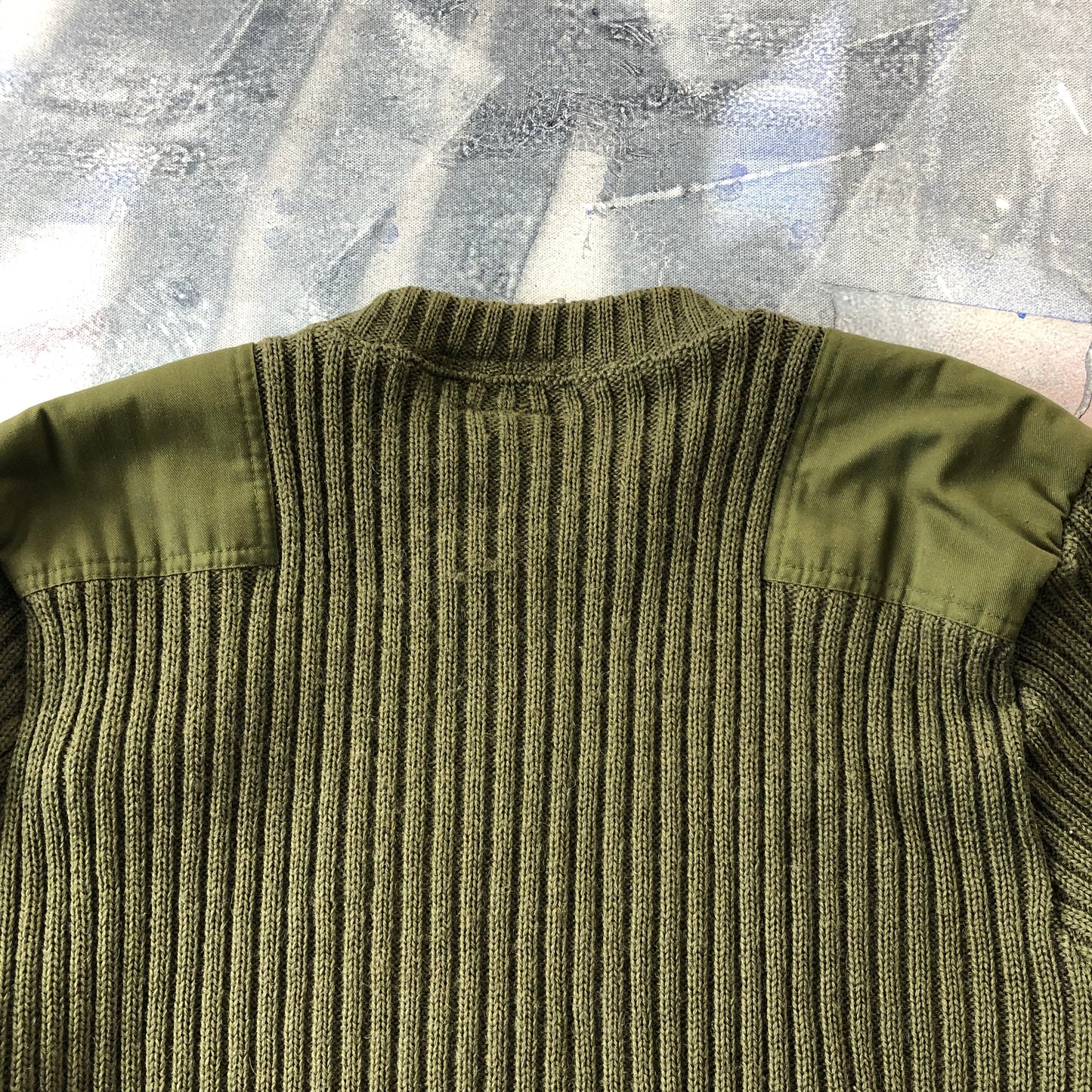 L.L Bean Freeport Maine Retro Military Wool Sweater L