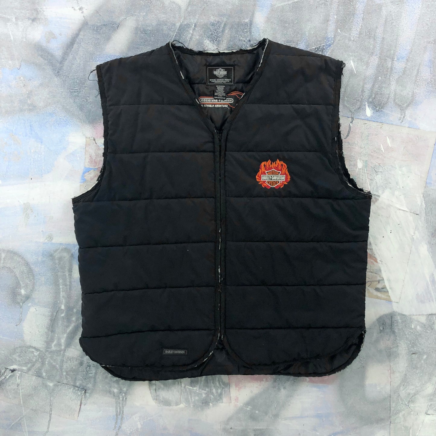 Vintage Harley Davidson Motorcycles The Old Hippie Zip Vest XL