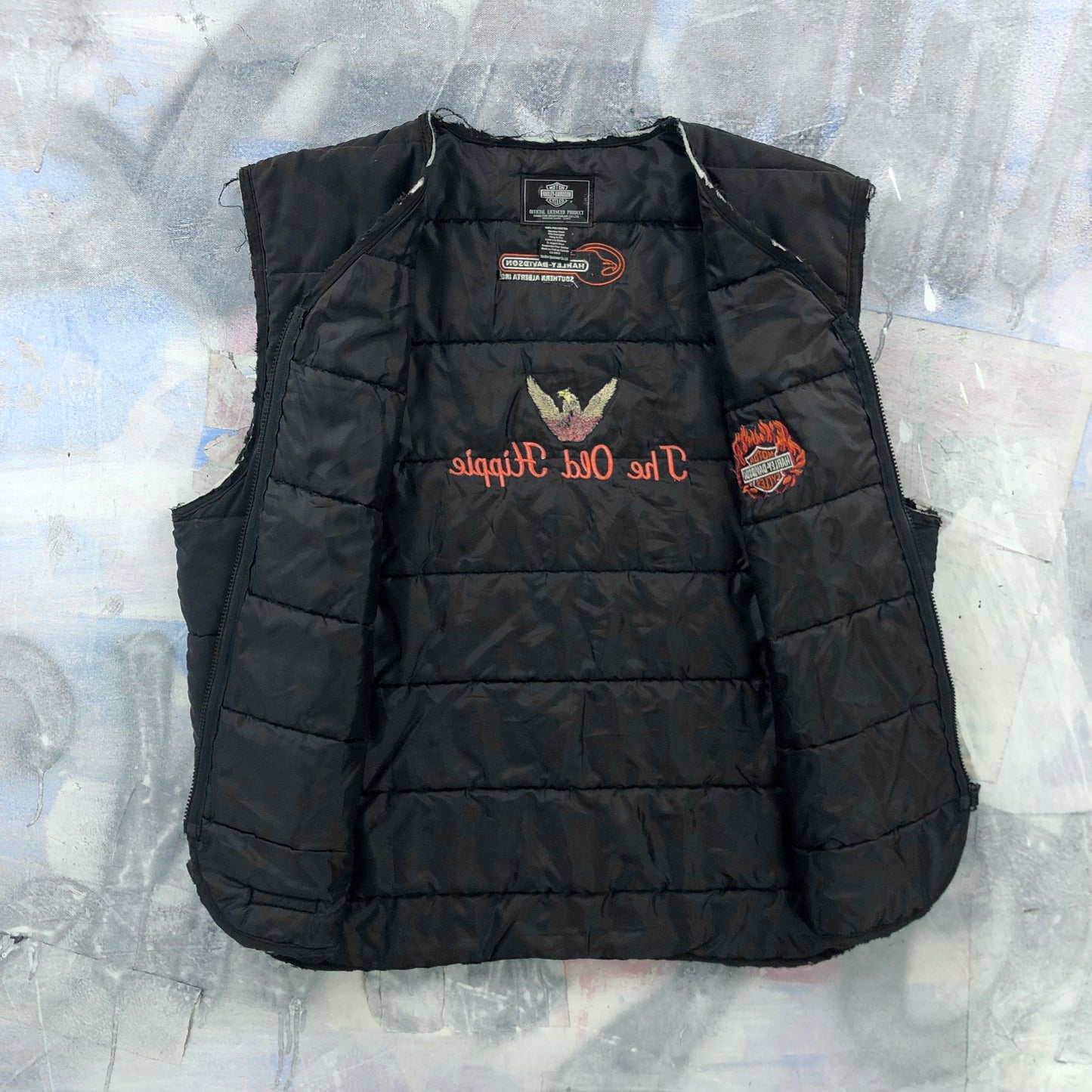 Vintage Harley Davidson Motorcycles The Old Hippie Zip Vest XL