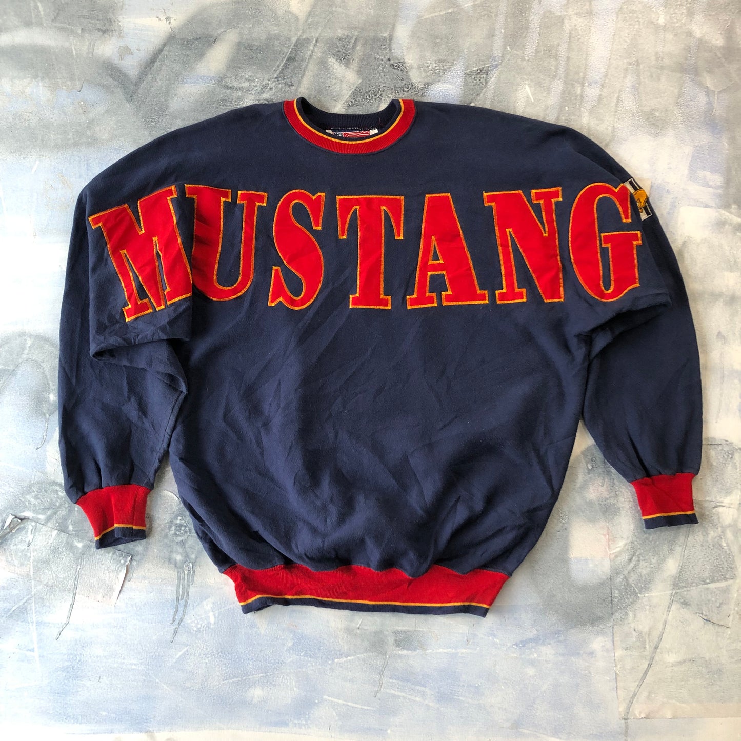 Ford Motor Company 90s Mustang Embroided Logo Official Sportswear Crewneck Sweatshirt XL