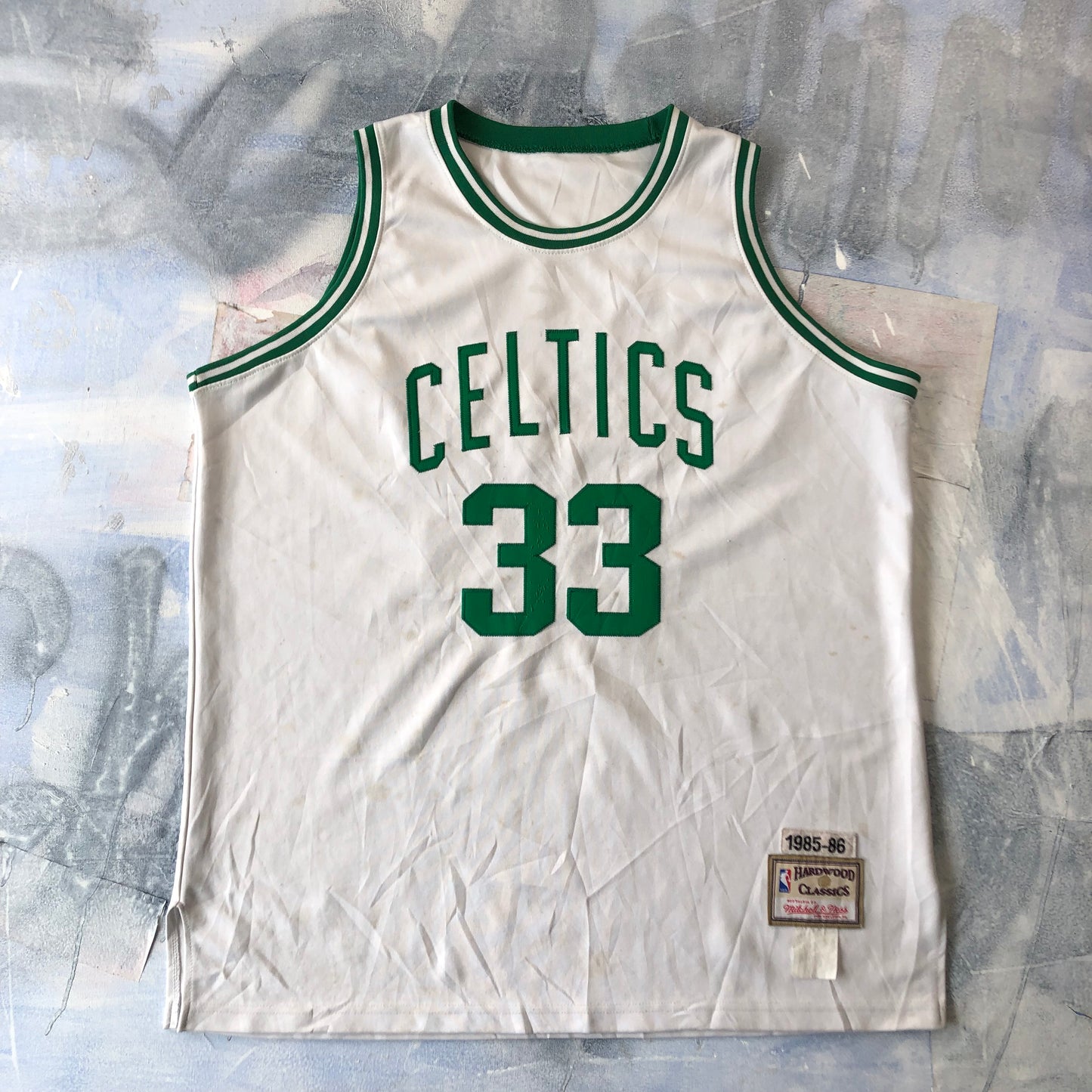 NBA Boston Celtics Larry Bird Mitchell & Ness Hardwood Classics 1985-86 Jersey XXL