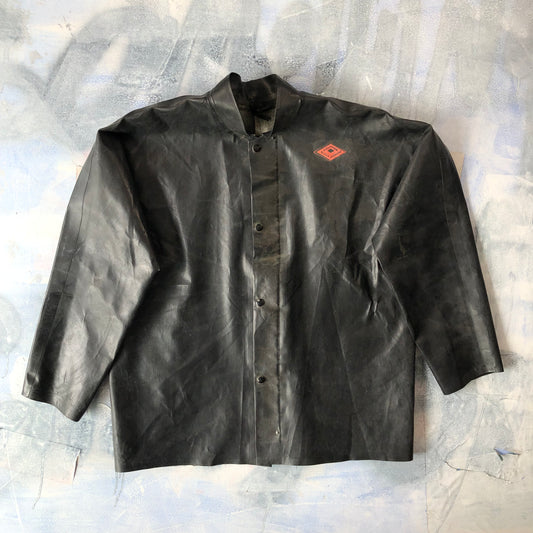 Vintage 80s Kaufman Canada Black Diamond Fisherman Lined Waterproof Jacket XL