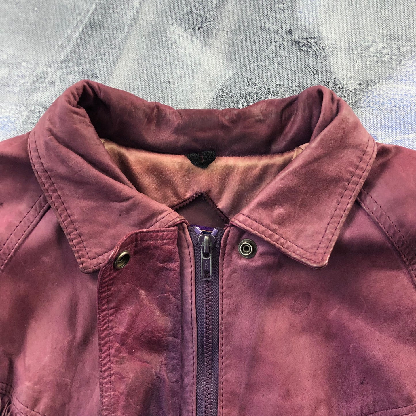 Vintage Western Hemingway Shoulder Padded Fringe Leather Bomber Zip Button Jacket L (Womens)