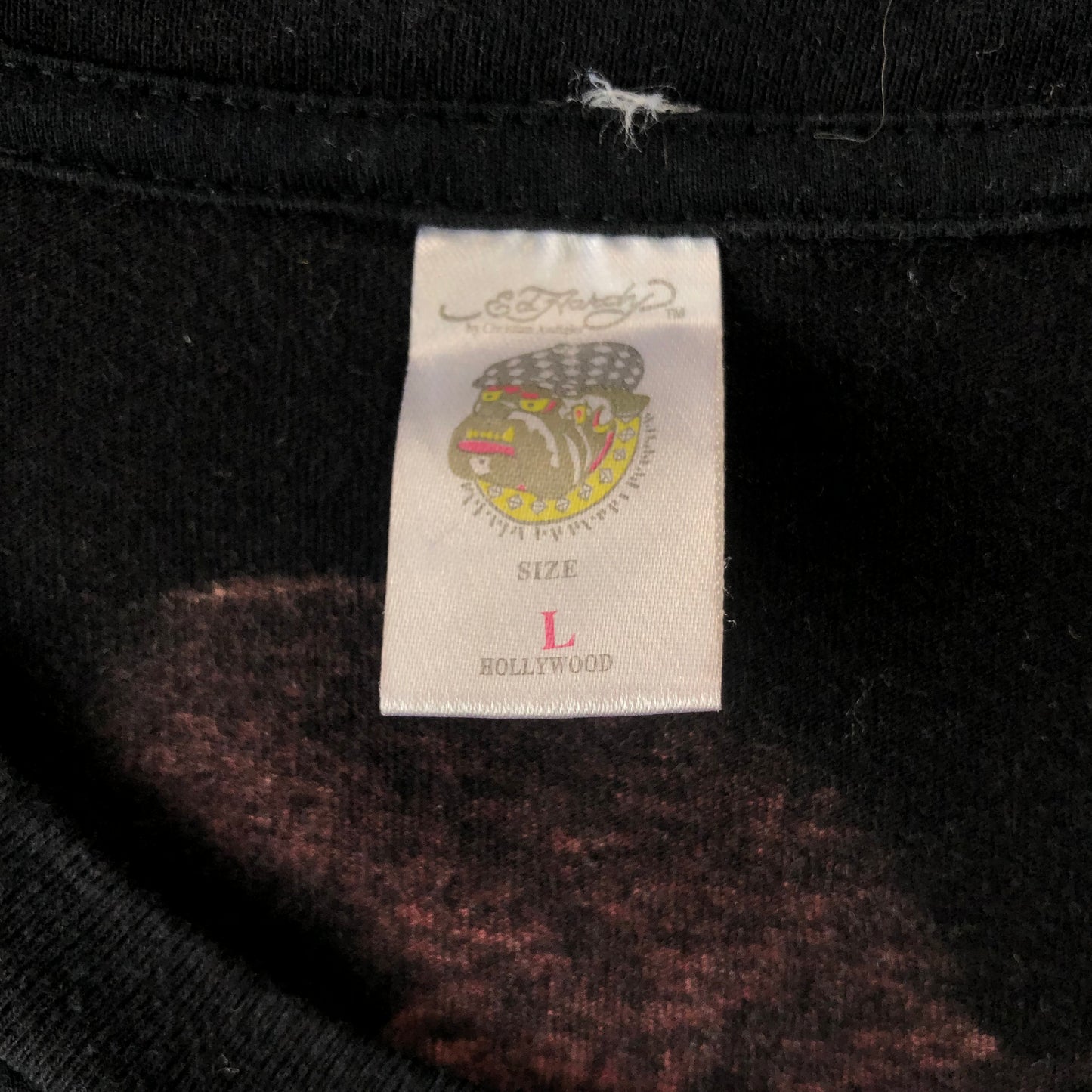 Ed Hardy By Christian Audigier Retro Rhinstone T Shirt L