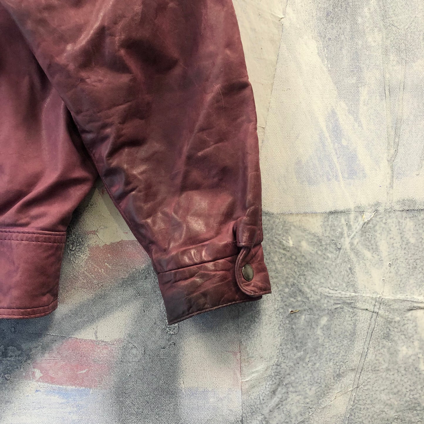 Vintage Western Hemingway Shoulder Padded Fringe Leather Bomber Zip Button Jacket L (Womens)