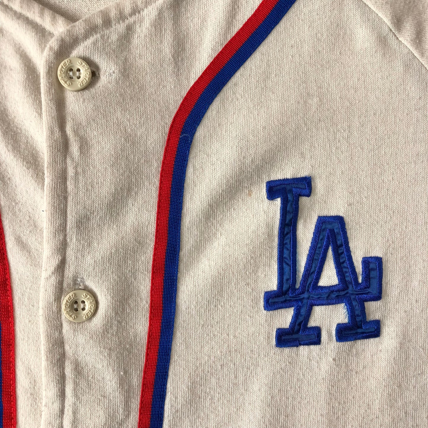 Vintage Starter MLB Los Angeles Dodgers Baseball Embroided Button Shirt M