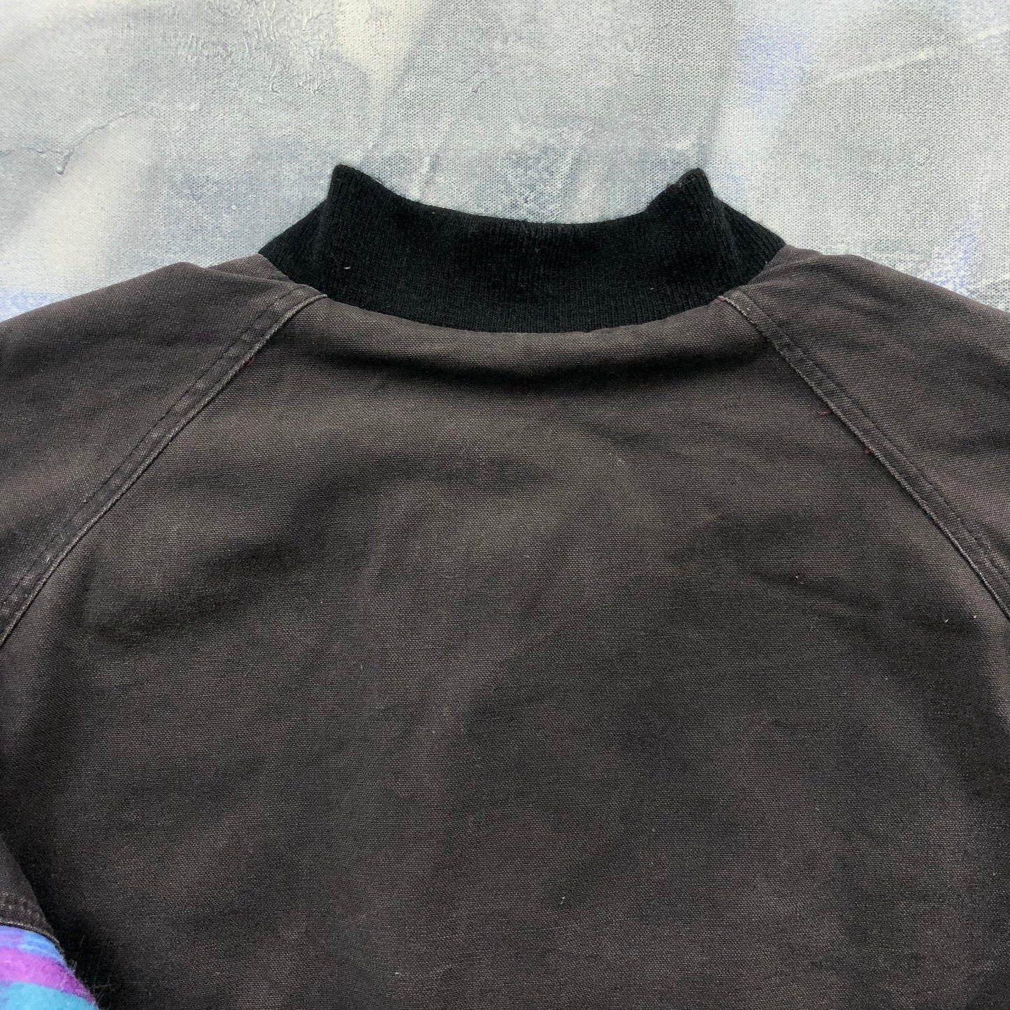 Vintage USA Walls Mountain Canvas Aztec Blanket Lined Bomber Zip Jacket XXL