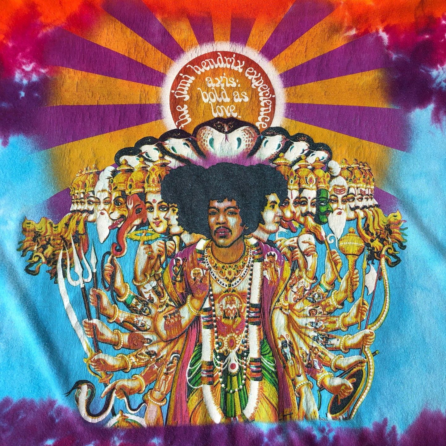 Vintage Liquid Blue The Jimmy Hendrix Experience Tie Dye T Shirt XXL