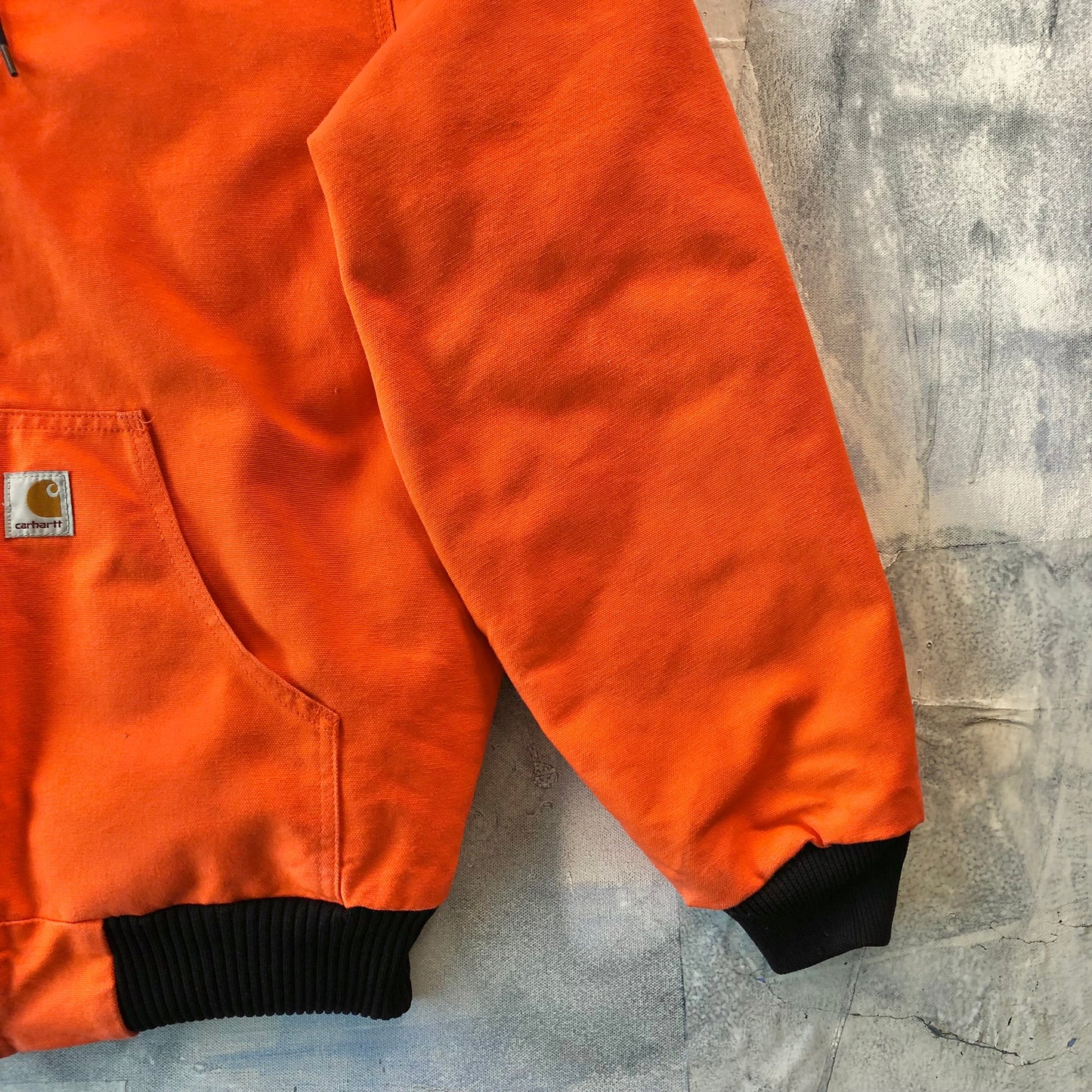 Vintage USA Carhartt J140 Blaze Quilted Lined Workwear Zip Hooded Jacket M