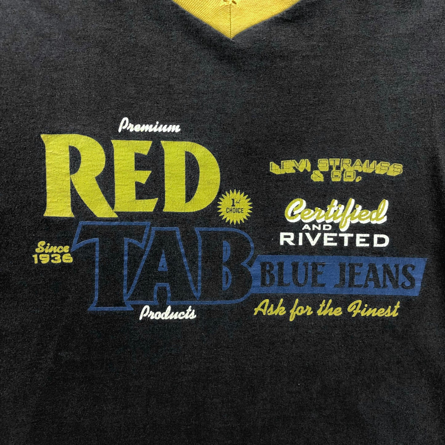 Vintage 90s USA Levis Premium Red Tab Ringer T Shirt L
