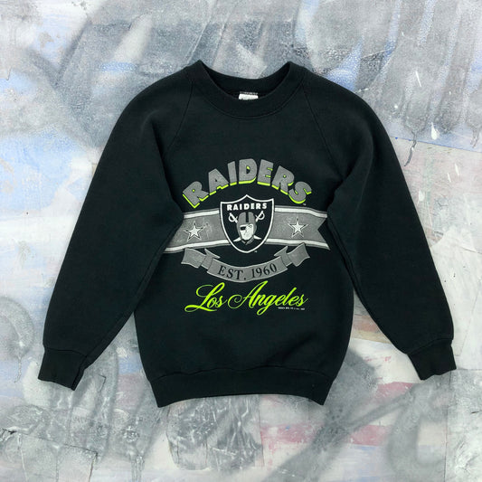 Vintage 90s USA Los Angeles Raiders Crewneck Sweatshirt S