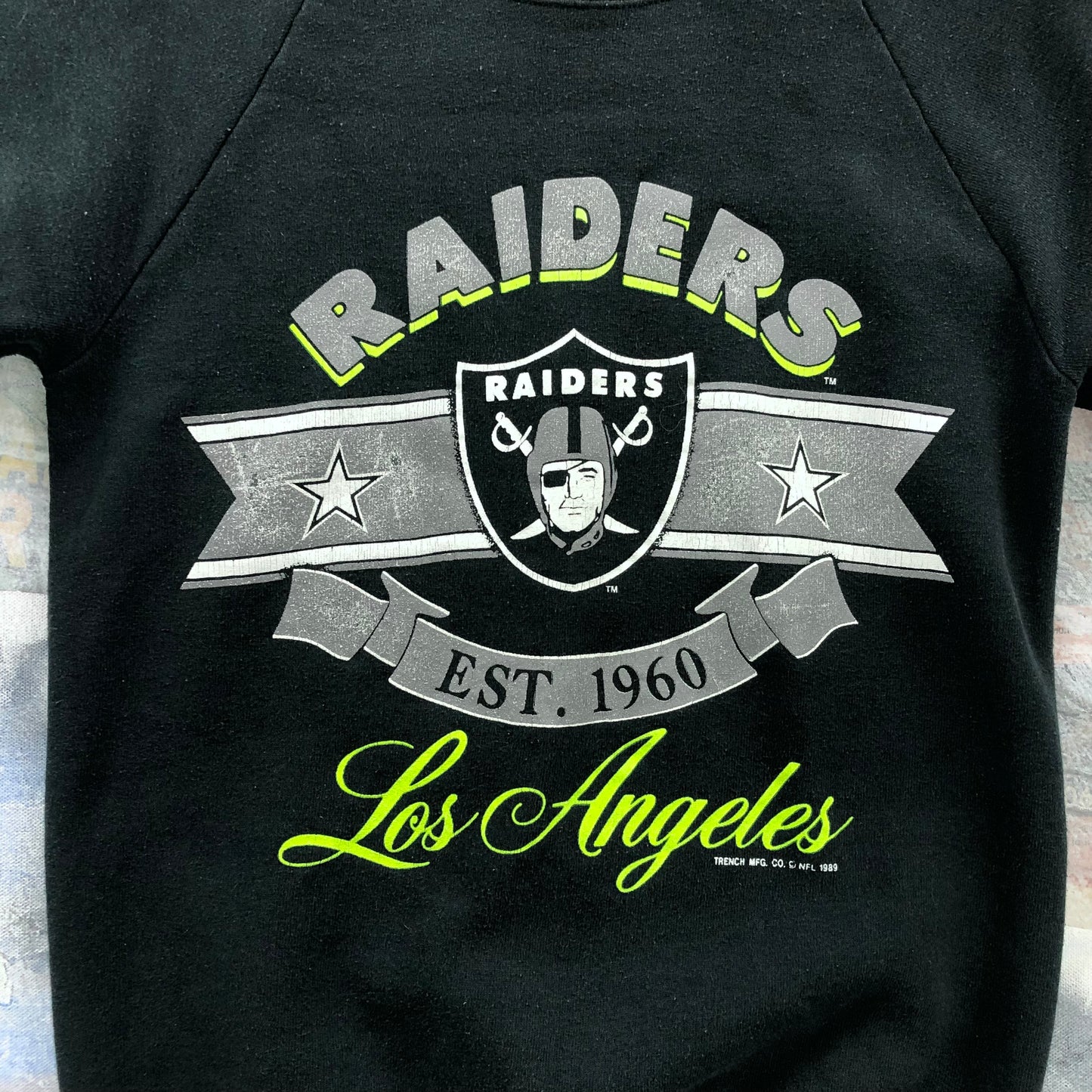 Vintage 90s USA Los Angeles Raiders Crewneck Sweatshirt S