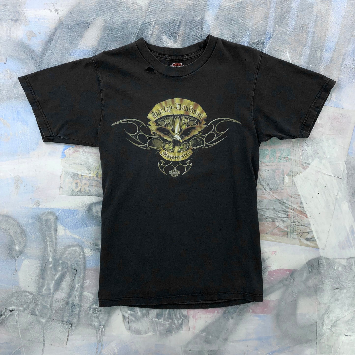Harley Davidson Motorcycles Eagle Red Deer Alberta T Shirt M