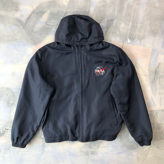 Nasa Embroided Hooded Zip Jacket M