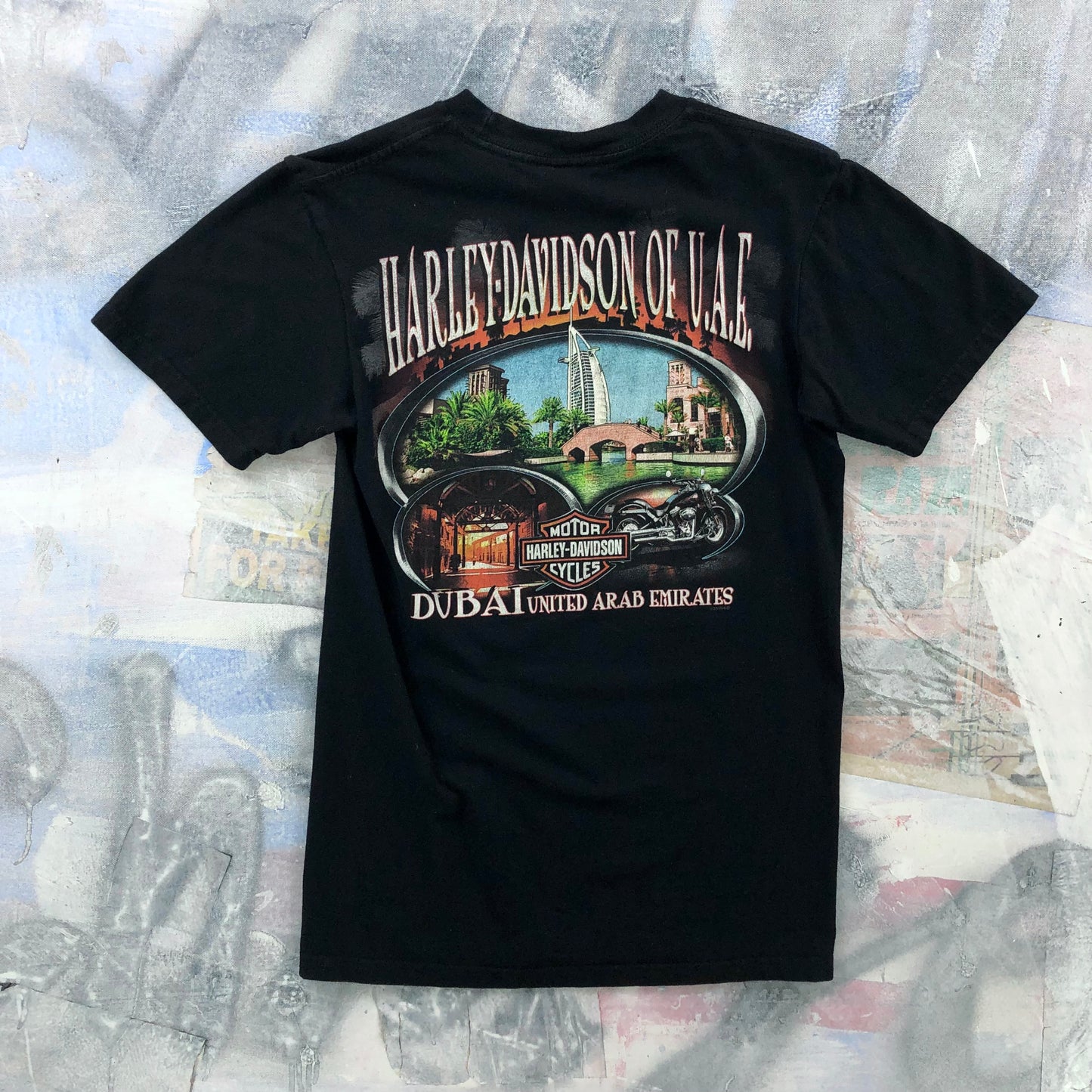 Vintage Harley Davidson Motorcycles Dubai United Arab Emirates T Shirt S