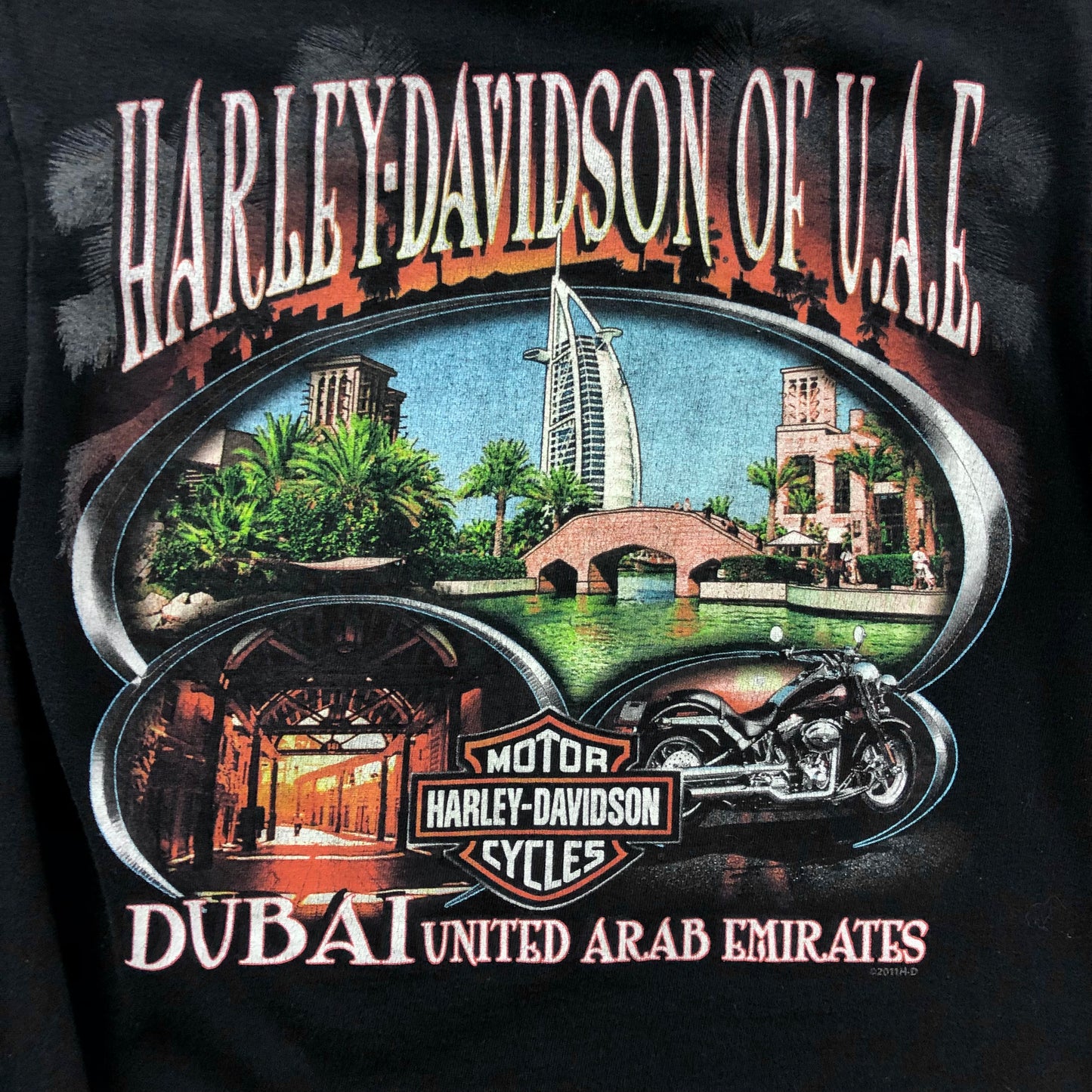 Vintage Harley Davidson Motorcycles Dubai United Arab Emirates T Shirt S