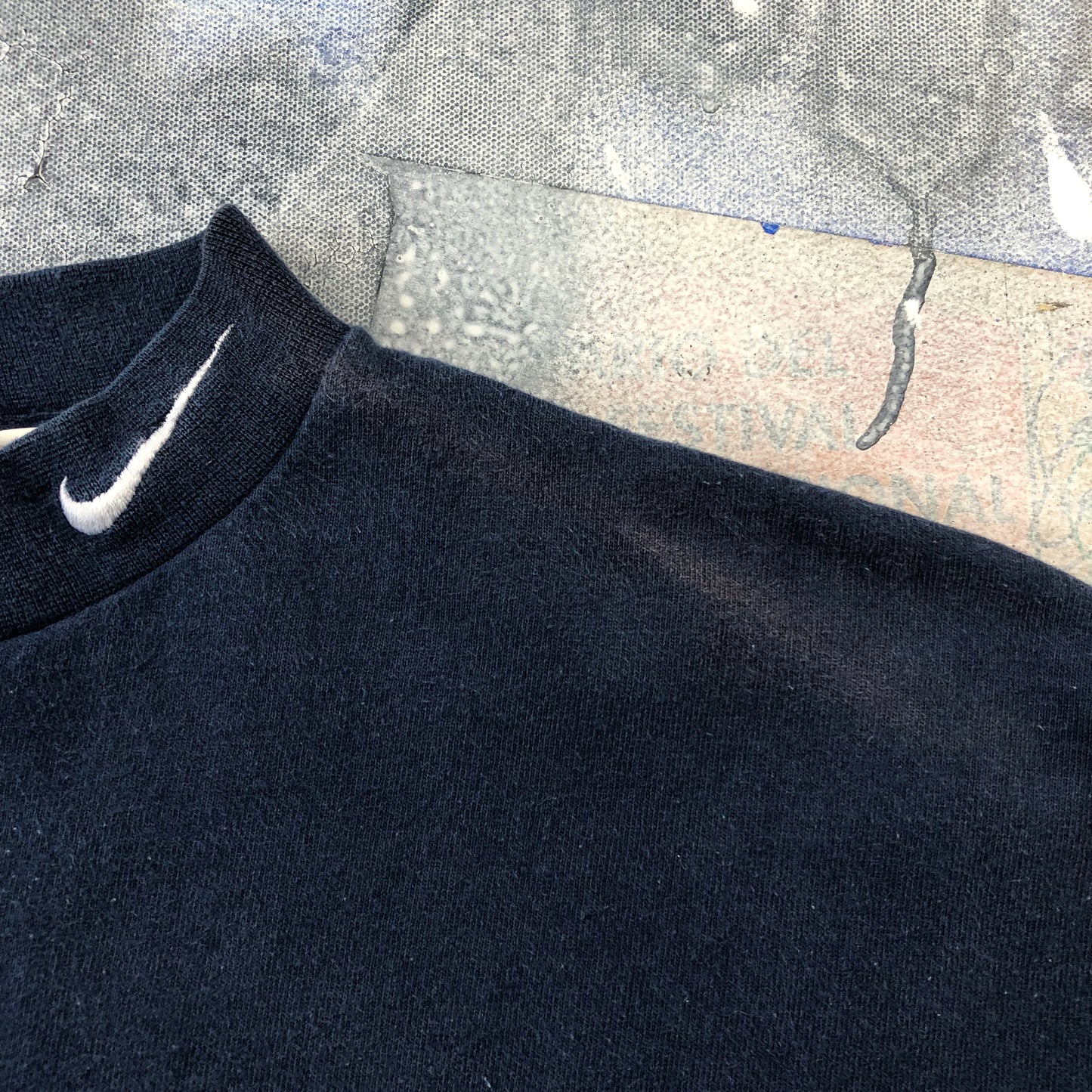 Nike 90s Mock Neck Swoosh Long Sleeve Shirt XL