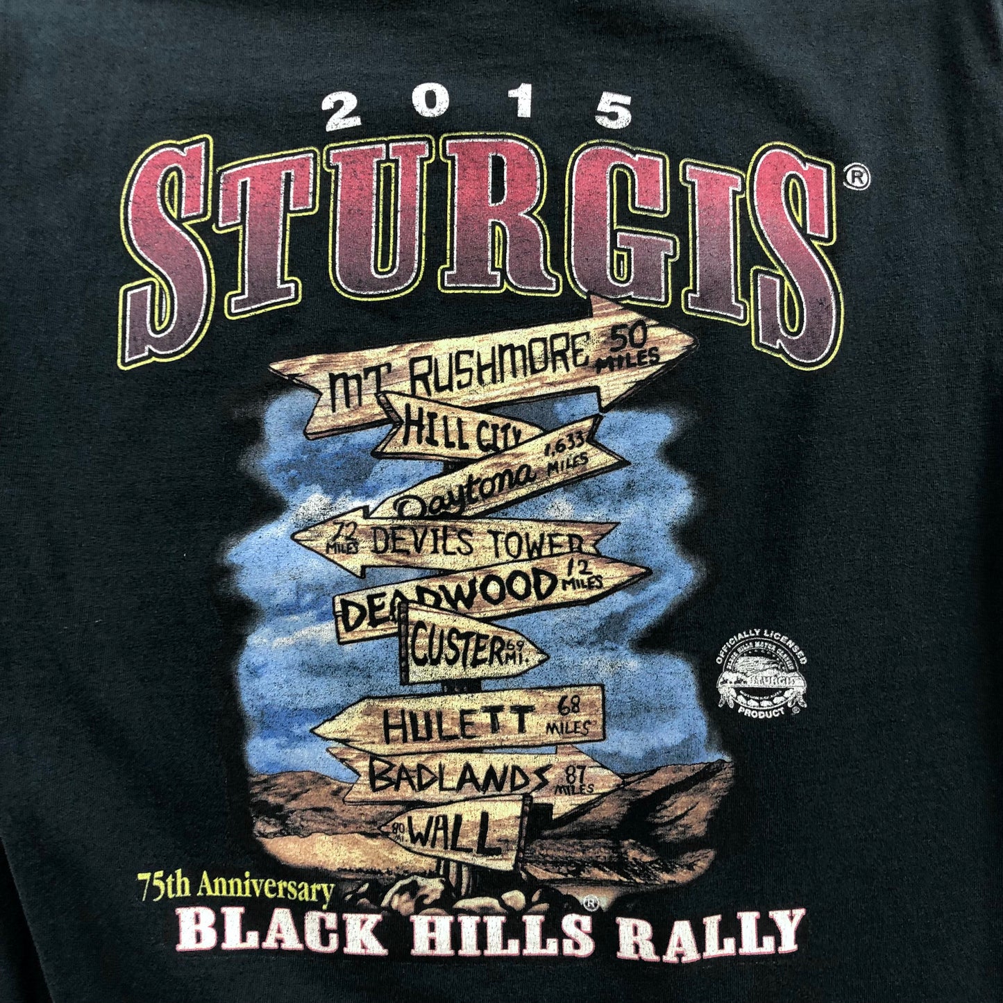 Vintage 2015 Sturgis Black Hills Ralley T Shirt M